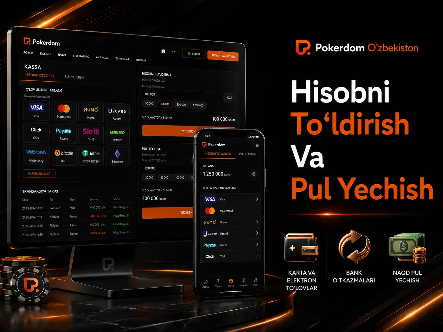 Hisobni To‘ldirish Va Pul Yechish