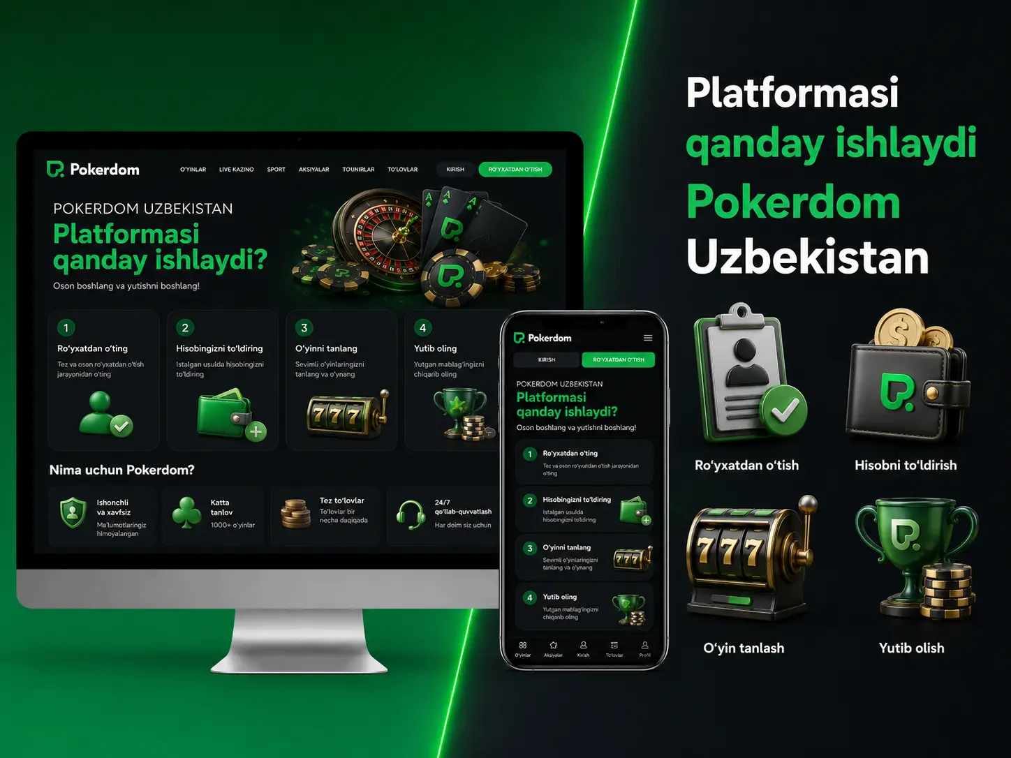 Saytning asosiy imkoniyatlari